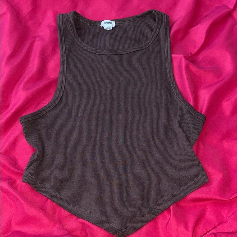 Garage Dark Brown Tank Top